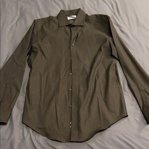 Calvin Klein Collection Olive Dress Shirt